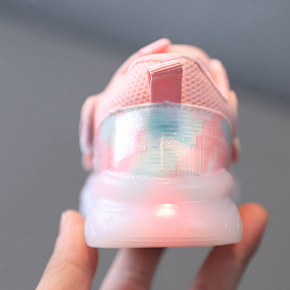 Giày Lưới Đế Mềm Có Đèn LED Phong Cách Thể Thao Thời Trang Mùa Hè Cho Bé