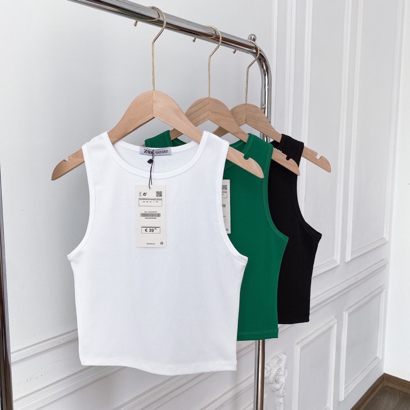 Áo croptop nữ MinChi sát nách ba lỗ thun không tay kiểu ôm body tank top vải cotton co giãn tốt