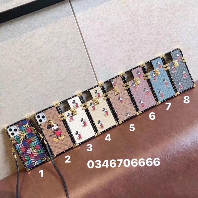 Ốp Vuông tán đinh Mickey Mouse ip11/ ip11pro/ ip11 pro Max