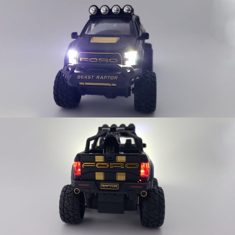 Mô Hình 1:28 Xe Bán Tải Ford F150 Beast Raptor 22cm