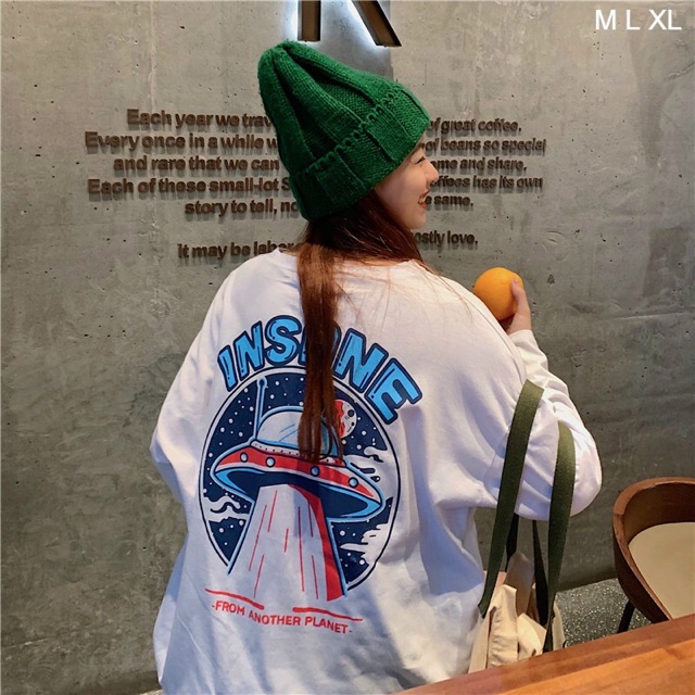 [Hàng đẹp] Áo thun tay dài nam nữ couple form rộng ulzzang phong cách Hàn Quốc INSANE thu đông | BigBuy360 - bigbuy360.vn