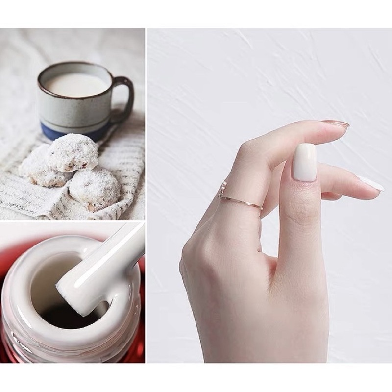 Sơn móng tay gel AS màu trắng đen sữa chua nước gạo thạch đen VUA SƠN AS chai 15ml
