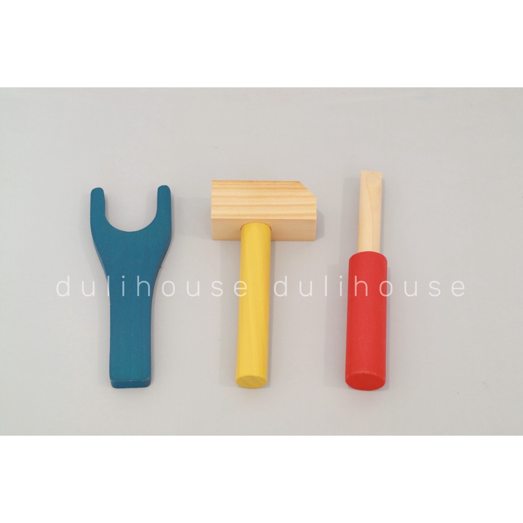 Đồ chơi Gỗ mô phỏng dụng cụ sửa chữa gia đình, phối hợp phát triển tư duy &amp; thực hành, giúp trẻ cầm nắm dễ dàng