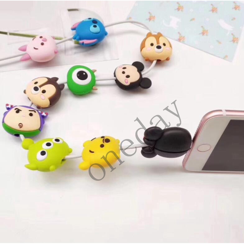 Phụ Kiện Bảo Vệ Dây Cáp Sạc Cổng usb Hình Thú Đáng Yêu Cho iphone / samsung android