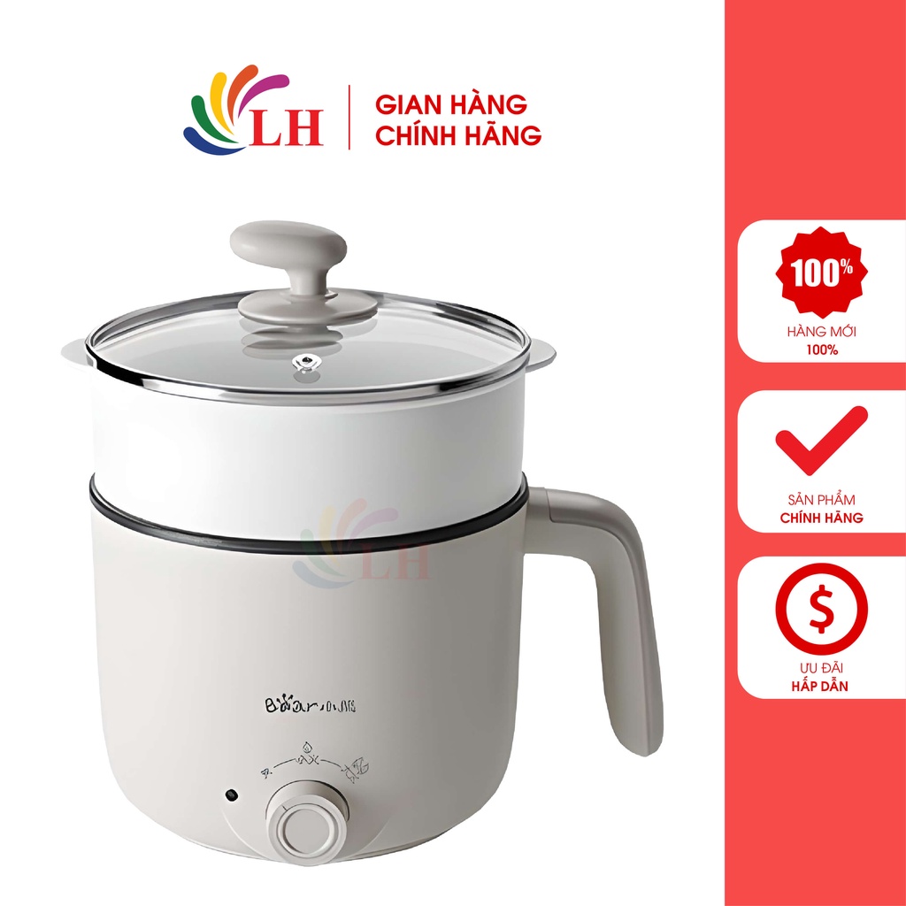 Nồi nấu lẩu đa năng Bear DRG-C12K1 - Hàng chính hãng - Công suất lớn, Nhỏ gọn, Dễ sử dụng
