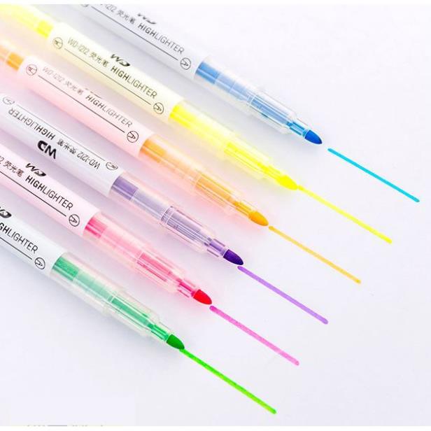 Bút Đánh Dấu Hai Đầu Hàn Quốc Bộ 6 Bút Màu Sắc H59