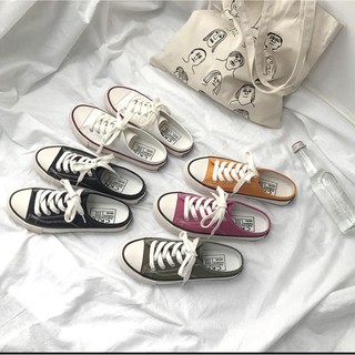 Mules - Giầy buộc dây dáng lười