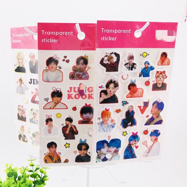 Sticker dán BTS - Sticker trong suốt BTS - Hình dán BTS