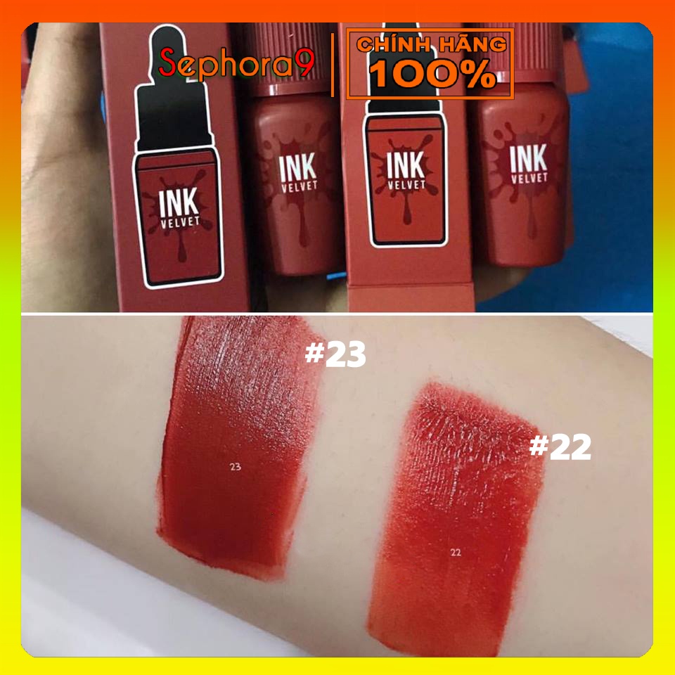 [New] Son Peripera Ink Velvet Màu Mới 22 Cam Cháy và 23 Đỏ Nâu