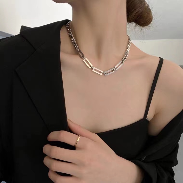 Dây chuyền thép titan ghép nối thời trang