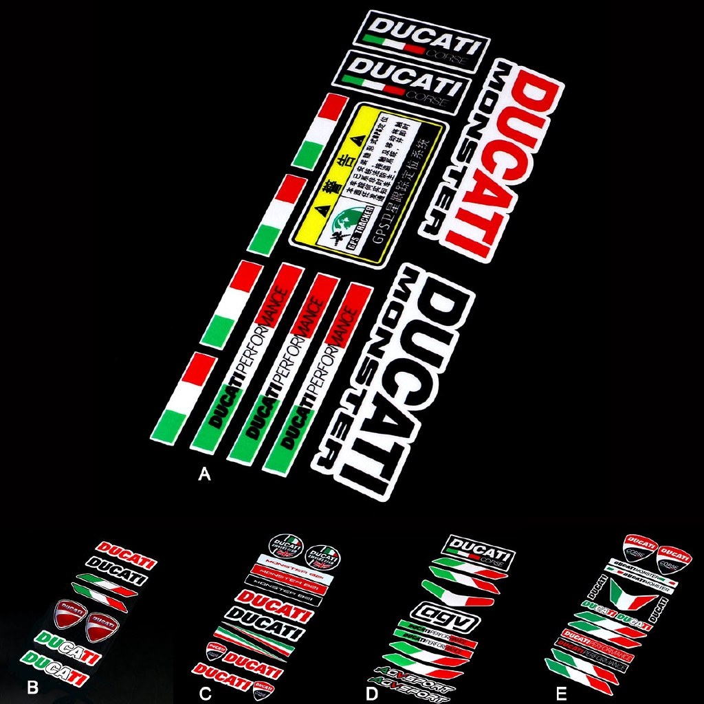 Logo Ducati Mũ bảo hiểm phản quang cao Motorcross Xe máy Đề can Cờ Ý Dán cho DUCATI MONSTER795 796 8