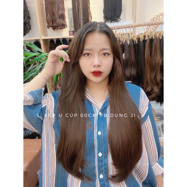 u9129 tóc giả kẹp chữ U cúp 60cm