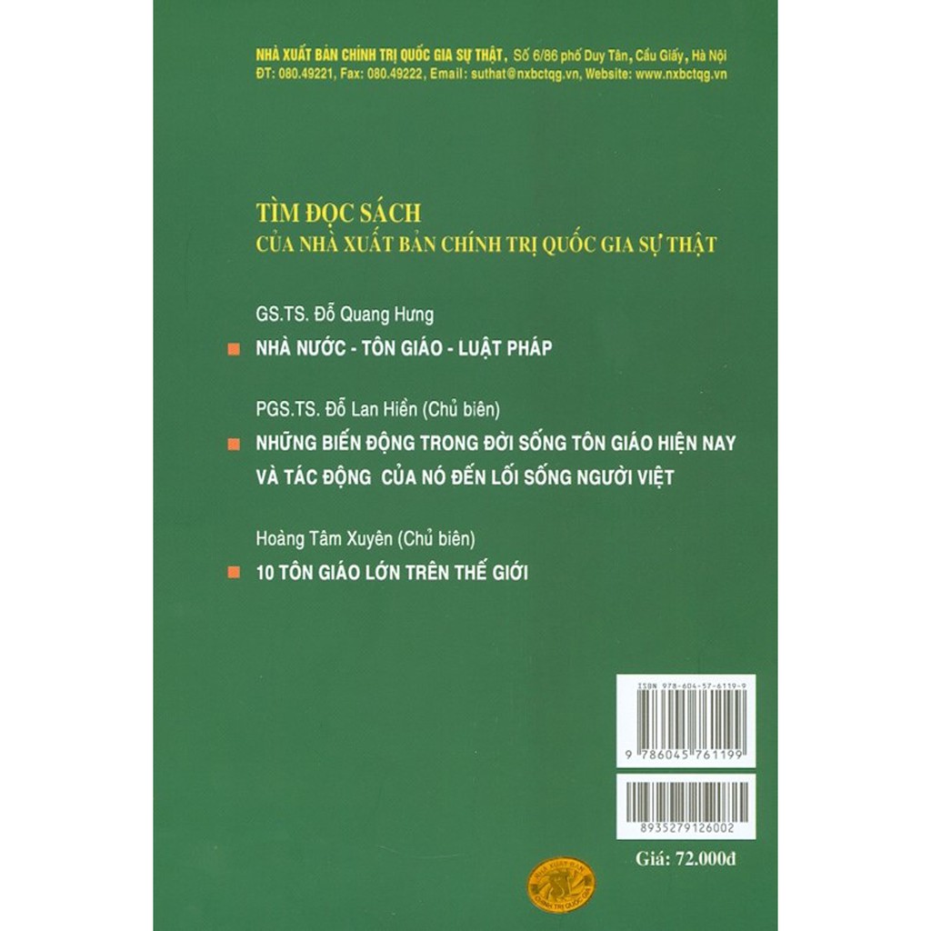 Sách - Cẩm Nang Về Tín Ngưỡng, Tôn Giáo | BigBuy360 - bigbuy360.vn