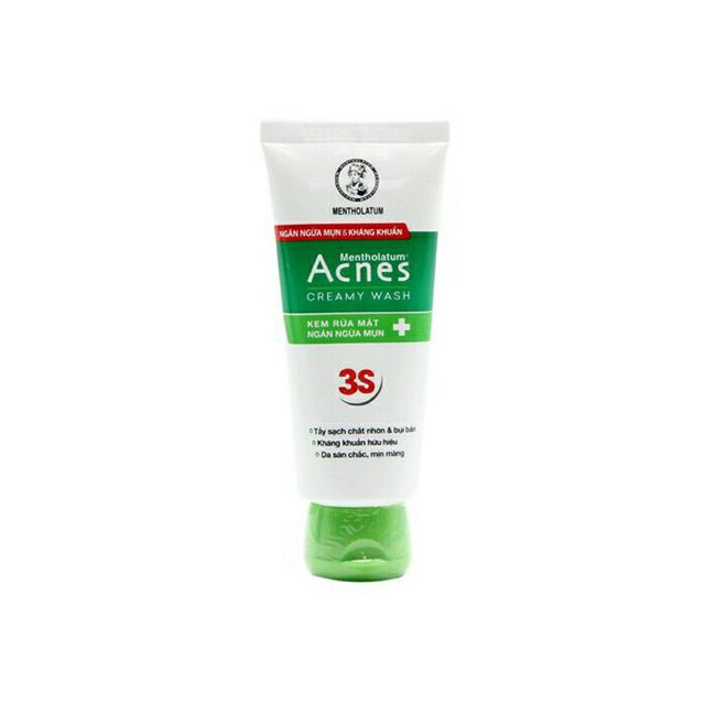 Sữa rửa mặt Acnes ngăn ngừa mụn &amp; kháng khuẩn tuýp 100g