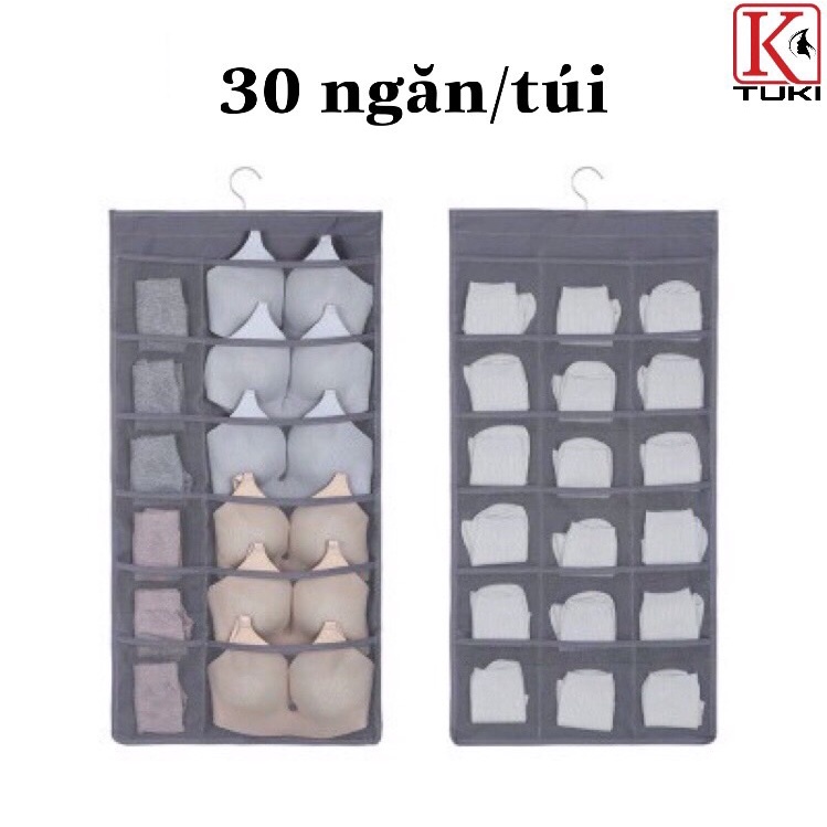 Túi treo đựng đồ lót, tất, vớ - túi 2 mặt, có nhiều ngăn