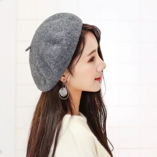 Mũ nồi dạ BERET phong cách CÓ DÂY RÚT trẻ trung ,năng động hàng dạ đẹp