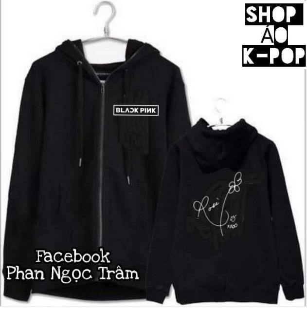 Áo khoác kéo khóa BLACKPINK chữ ký 4 thành viên blackpink | BigBuy360 - bigbuy360.vn