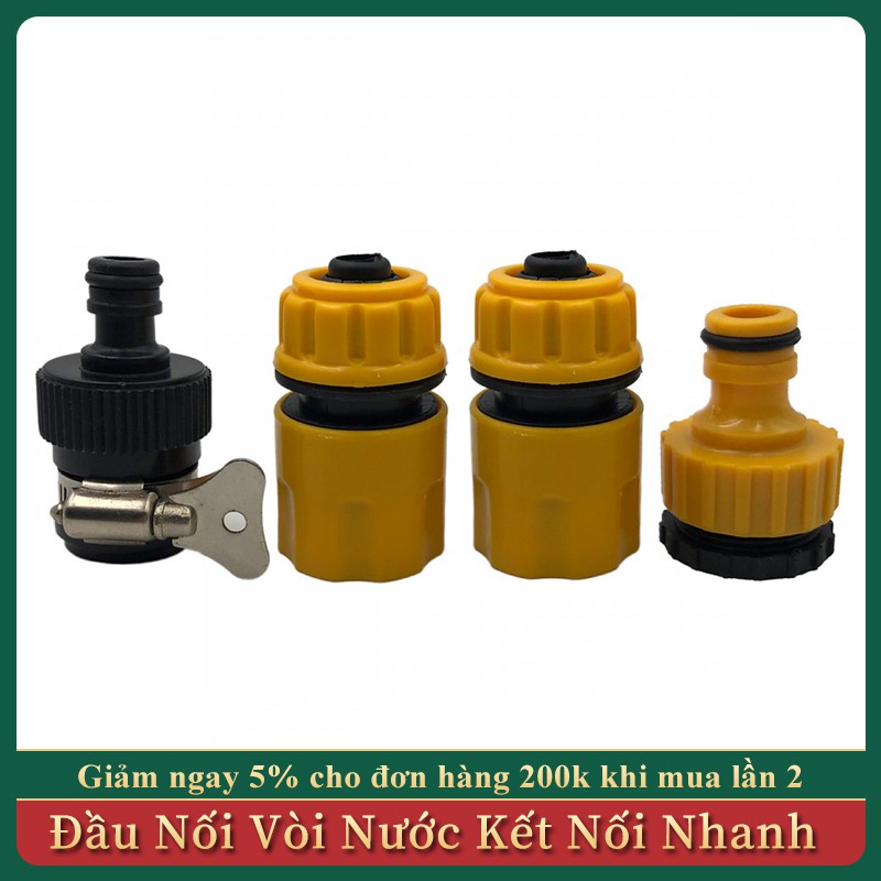 Bộ Đầu Nối Vòi Nước , Cút Nối Vòi Nước Kết Nối Nhanh Đa Năng (Đực Cái)