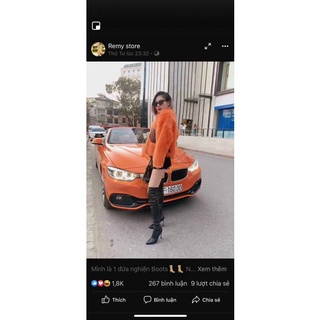 Boot đùi da gót nhọn fullbox
