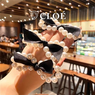 Dây buộc tóc nữ phối ngọc trai nhân tạo dễ thương phong cách Hàn Quốc phụ kiện tóc Cloe Accessories 4188