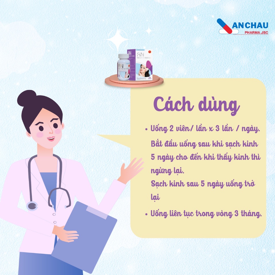 Viên uống AN NGUYỆT KHANG giúp giảm đau bụng kinh, điều hòa kinh nguyệt
