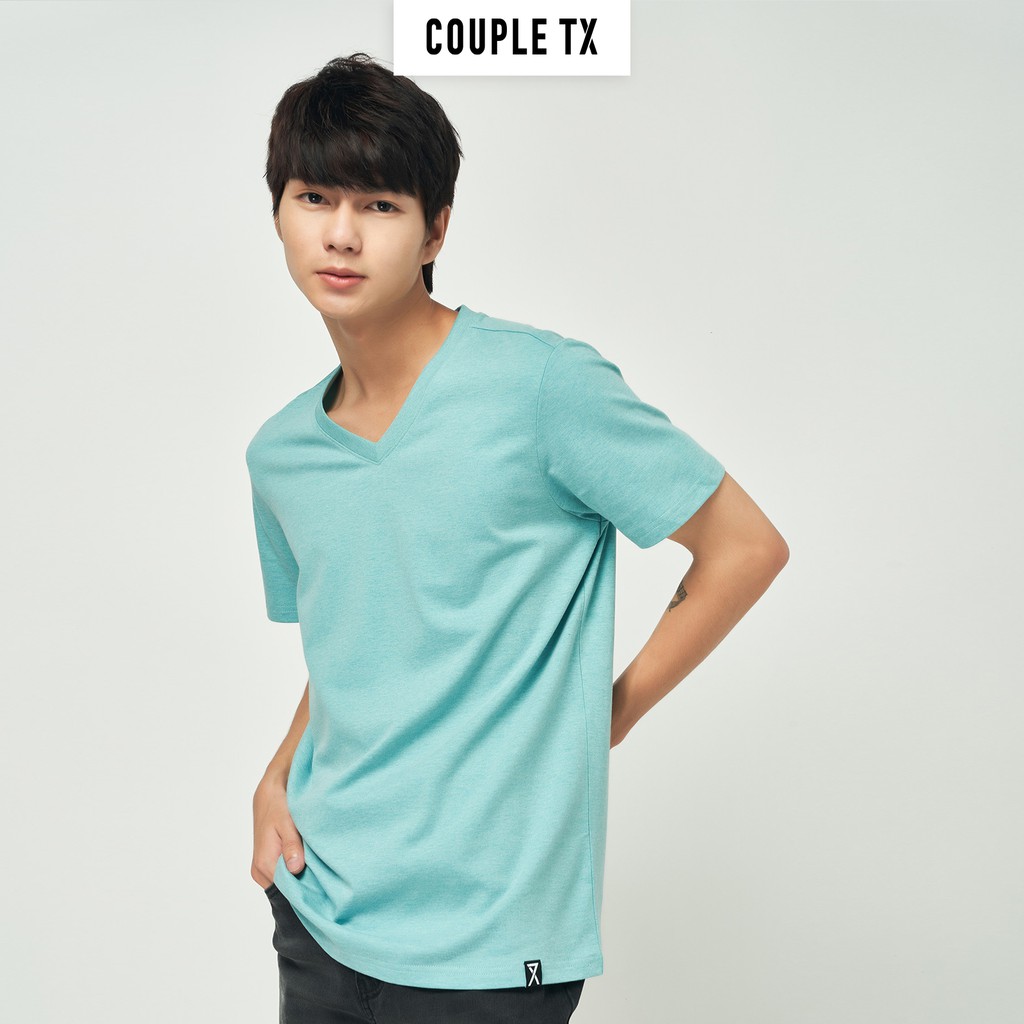 Áo Thun Cổ Tim Basic Nam Couple TX | BigBuy360 - bigbuy360.vn