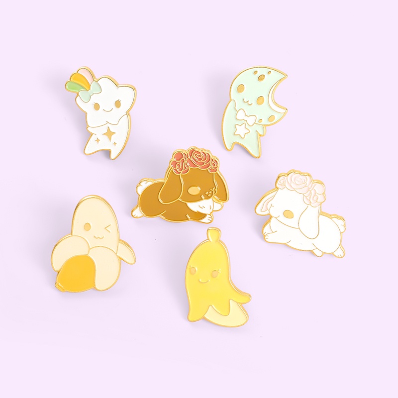 Ghim cài áo hình hoạt hình dễ thương cho bé