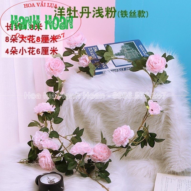 Dây hoa Hồng trà mao lương cao cấp 2m - Dây hoa trang trí