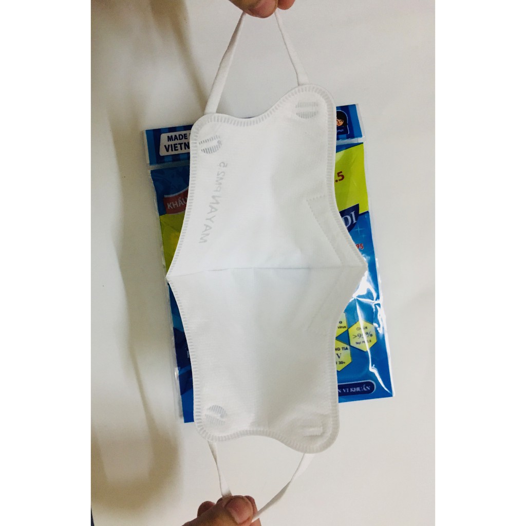 5 CÁI KHẨU TRANG MAYAN 3D MASK N95 (MÀU TRẮNG,HÀNG VIỆT NAM CHẤT LƯỢNG)-có chữ MAYAN pm 2.5 hoặc pm2.5 trên từng cái | BigBuy360 - bigbuy360.vn