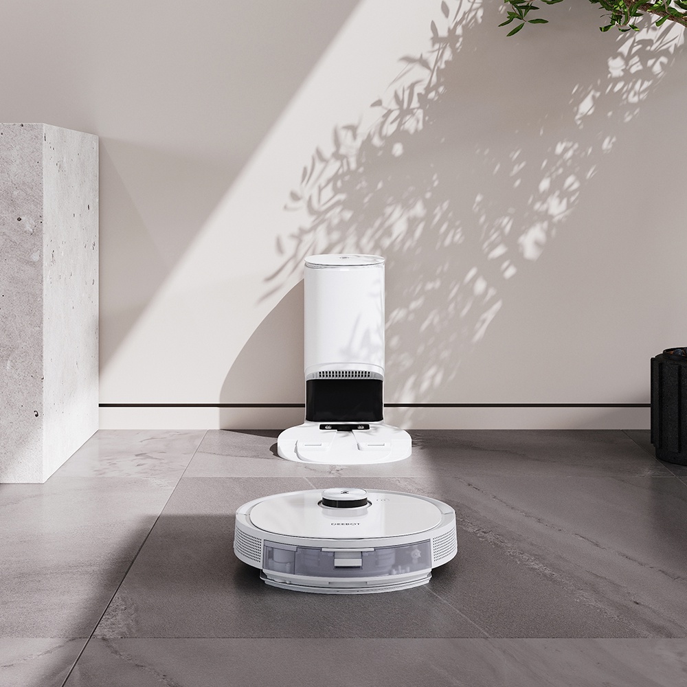 Robot hút bụi lau nhà Ecovacs Deebot T9 Plus - Trắng Bản Quốc tế - App Tiếng Việt, hàng chính hãng full VAT