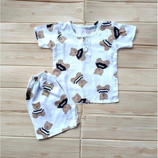 Combo 10 đồ bộ tole(lanh) bé trai size 1(4-6 kí)