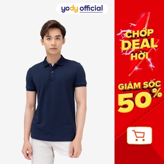  Áo Polo YODY nam chất liệu cafe bo trơn thấm hút mềm mịn APM4225
