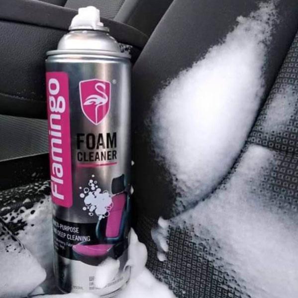 Vệ sinh nội thất ghế da ô tô sofa nỉ giầy sneaker thương hiệu Flamingo cao cấp chai 650ml mitauto