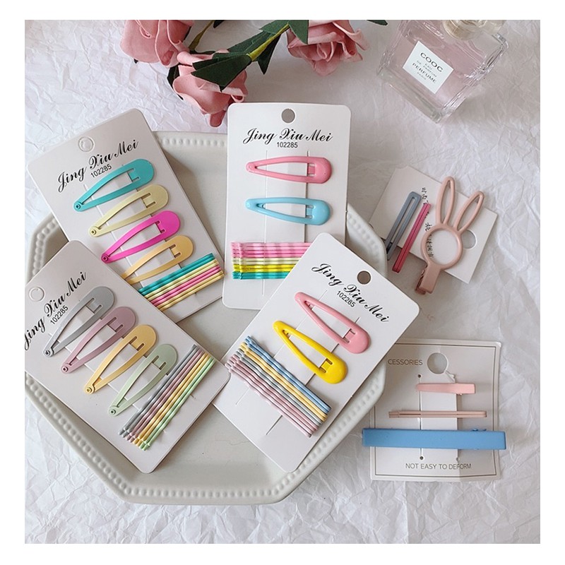 Set Kẹp Tóc 12 Món Hàn Quốc Mix Màu Siêu Xinh Molangshop