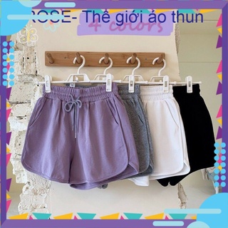 Quần đùi nữ cotton co giãn dày dặn