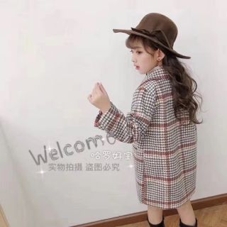 Áo dạ phong cách hàn quốc bé gái