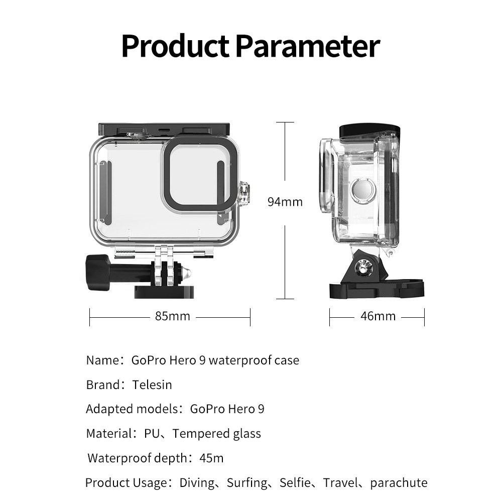 Case chống nước GoPro hero 9 Black