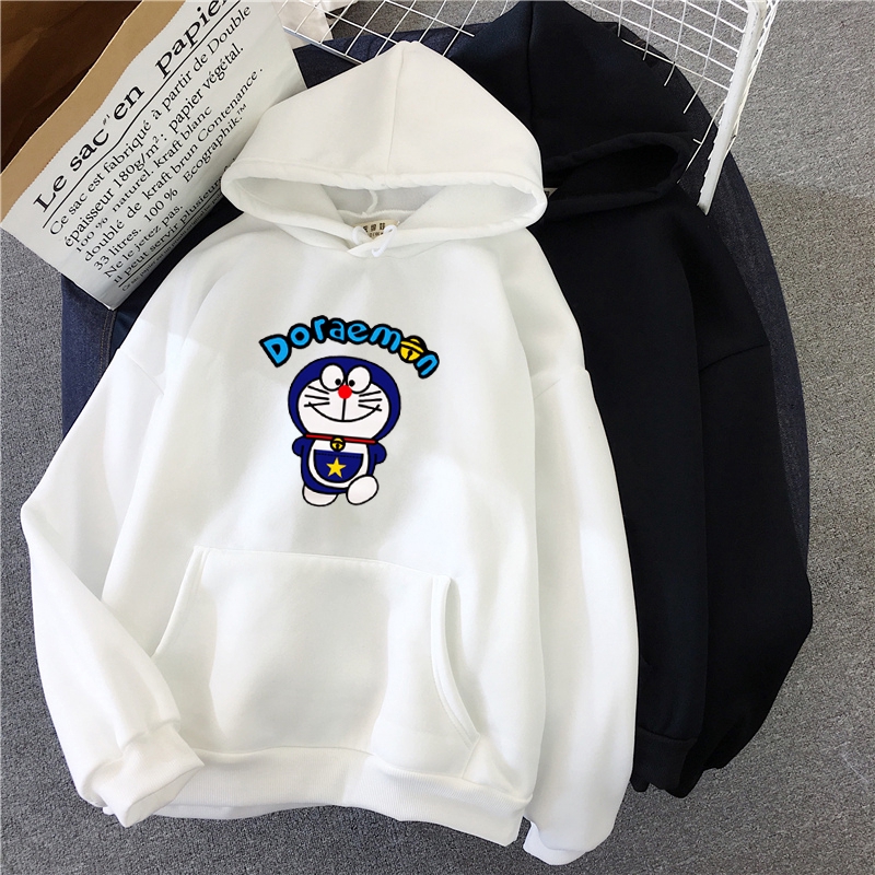 Áo Hoodie In Hình Doraemon Xinh Xắn Dành Cho Nữ