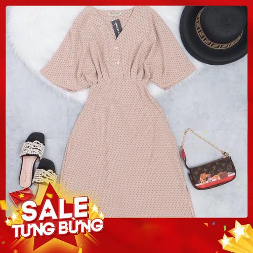 Đầm bi nude D25 bigsize 60-90kg | Đầm váy cho người mập béo | thời trang | quần áo | công sở | oversize  -Hàng nhập khẩu