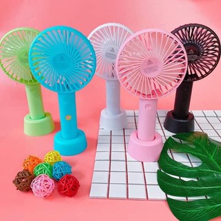 Quạt mini tích điện cầm tay có đế
