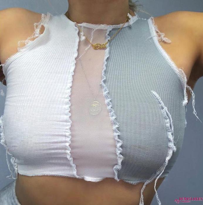 Áo Lửng Không Tay Thời Trang Quyến Rũ Cho Nữ