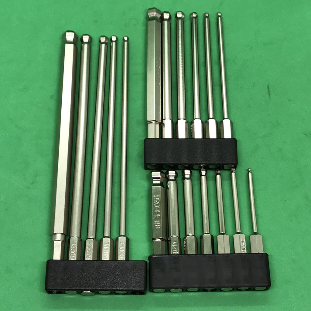 Bộ mũi lục giác bóng nhiều kích cỡ dành cho khoan pin, khoan điện- Hàng Tốt