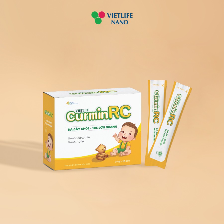 Bộ 5 Vietlife Curmin RC 30 GÓI: Dạ dày khỏe - Trẻ lớn nhanh