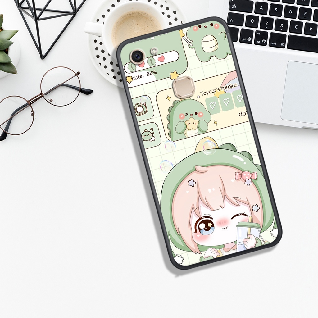 [HOT]ỐP VIVO V7 - V7 PLUS - V9 - Y85 - V11i - Y97, IN HÌNH KHỦNG LONG CHIBI SIÊU DỄ THƯƠNG.