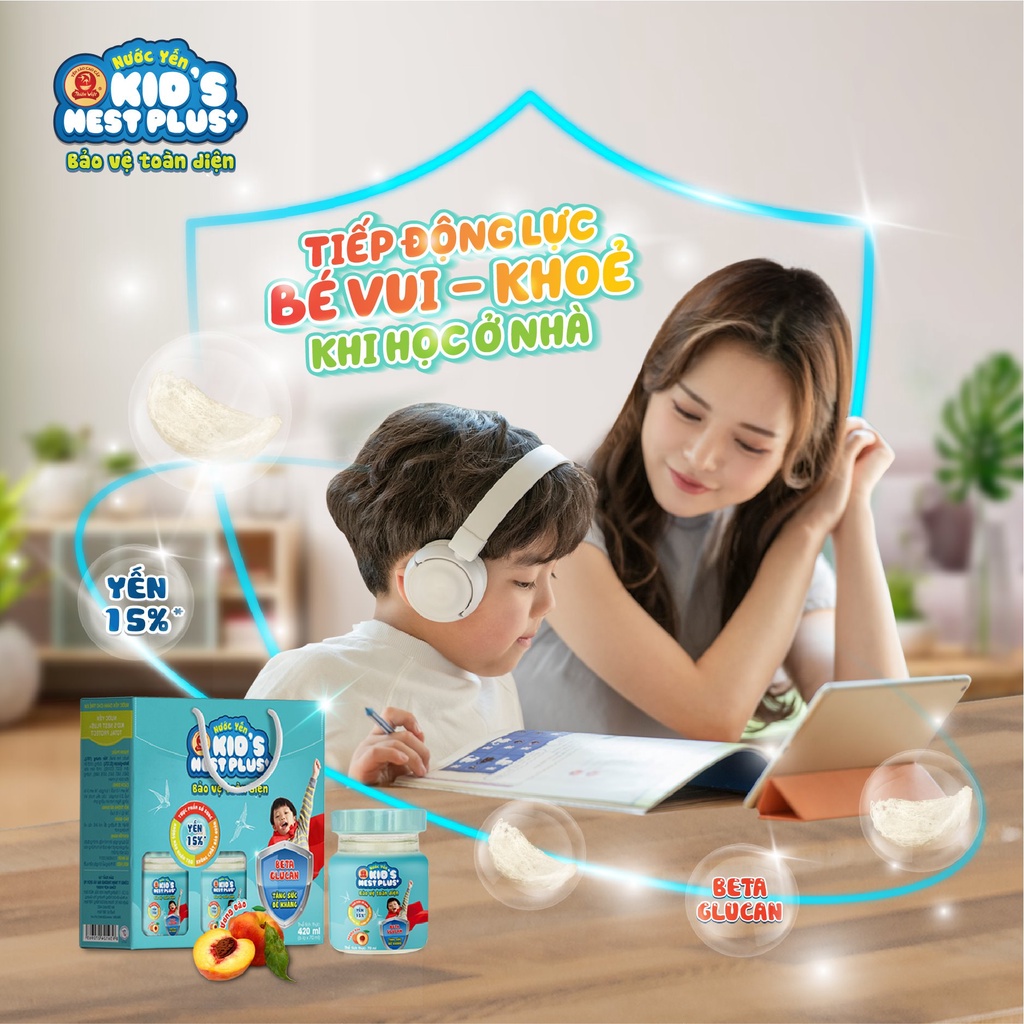 Combo 3 Hộp Nước Yến Sào Trẻ Em Kid's Nest Plus  _ Dùng cho bé từ 1 tuổi