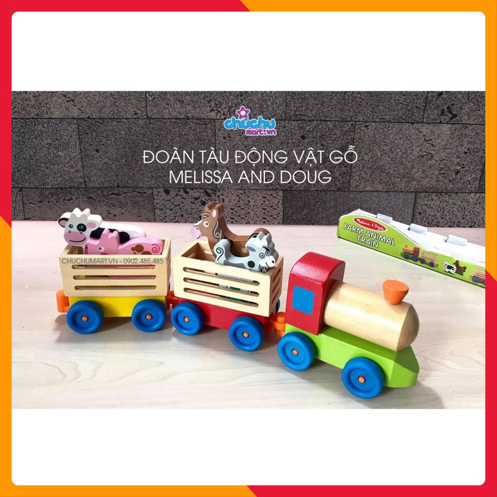 Đoàn tàu động vật gỗ Melissa and Doug