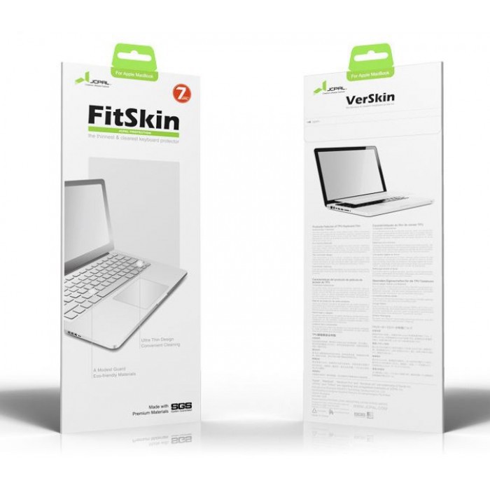 Phủ bàn phím trong suốt JCPAL Fitskin TPU cho Macbook