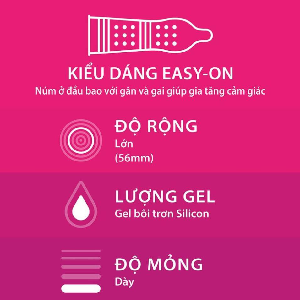 [SHOP MỚI SALE GIÁ GỐC][CHÍNH HÃNG] Bao cao su Durex Pleasuremax 3 bao