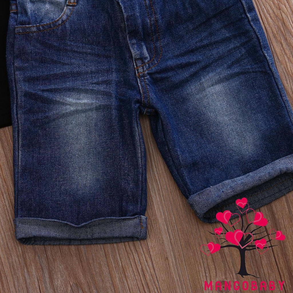 Set 2 Món Áo Sơ Mi Tay Ngắn + Quần Jeans Cho Bé Trai 28m