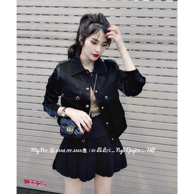 Áo da nhung mẫu mới hót hit